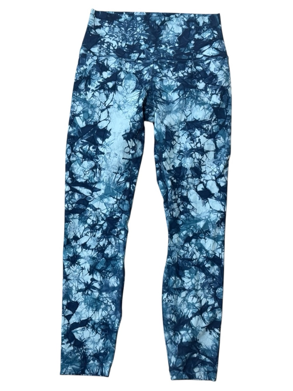 Lululemon Leggings Size 6 Blue Tie Dye High Rise Yoga Pants